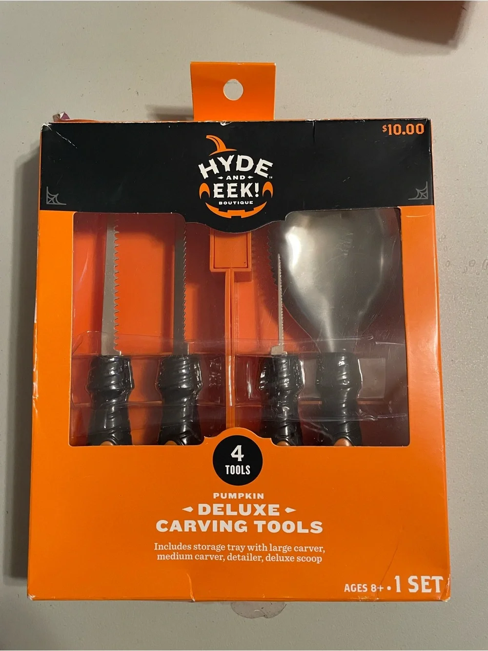 Pumpkin Deluxe Carving Tools & Pumpkin Light Stencil Kit Bundle New